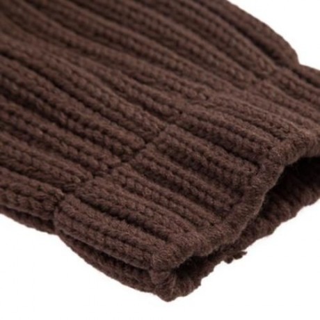 HAN EDITION TRENDY SOLID COLOR RACCOON BALL TOP THICKENING KNITED STRETCHY GIRLS BEANIE HA