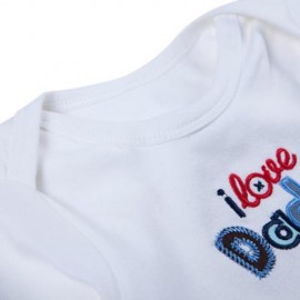 2PCS SWEET JEWEL COLLAR LONG SLEEVE LETTER EMBROIDERED BABIES ROMPER (WHITE   APPLIQUE PAT