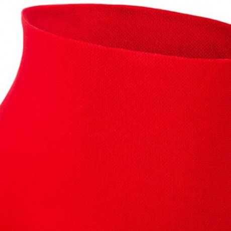 CHIC PURE COLOR HIGH WAIST WOOLEN KNITED PLEATED GIRLS SKIRT (RED)