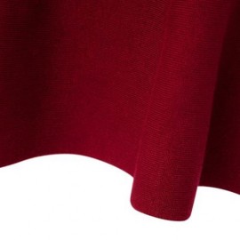 CHIC PURE COLOR HIGH WAIST WOOLEN KNITED PLEATED GIRLS SKIRT (WINE RED)