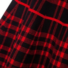 CHIC PURE COLOR HIGH WAIST WOOLEN KNITED PLEATED GIRLS SKIRT (RED WITH BLACK)