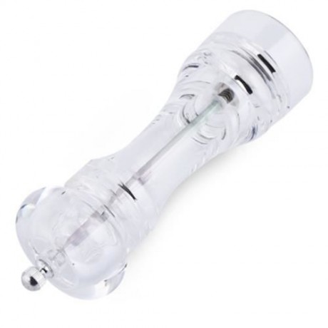ARCYLIC MANUAL SALT PEPPER SEASONING MILL COOKING TOOLS (TRANSPARENT)