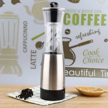 ELECTRIC SALT PEPPER SEASONING GRINDER COOKING TOOLS (SILVER)