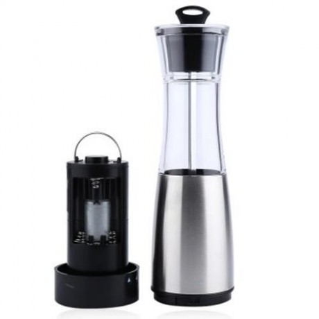 ELECTRIC SALT PEPPER SEASONING GRINDER COOKING TOOLS (SILVER)