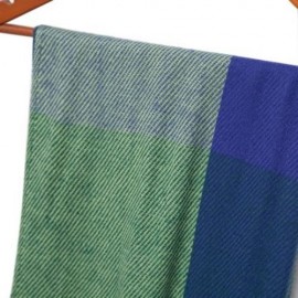 FASHION WOMEN WOOL WINTER SPAIN SCARF (BLUE AND GREEN)