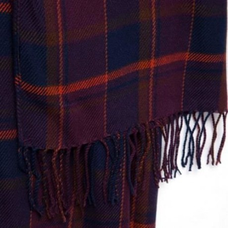 FASHION WOMEN WOOL WINTER SPAIN SCARF (PURPLE GRID)