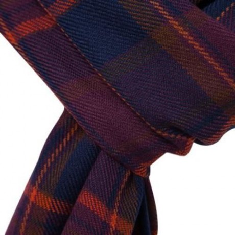 FASHION WOMEN WOOL WINTER SPAIN SCARF (PURPLE GRID)