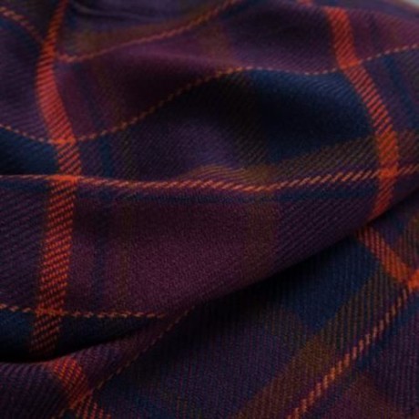 FASHION WOMEN WOOL WINTER SPAIN SCARF (PURPLE GRID)