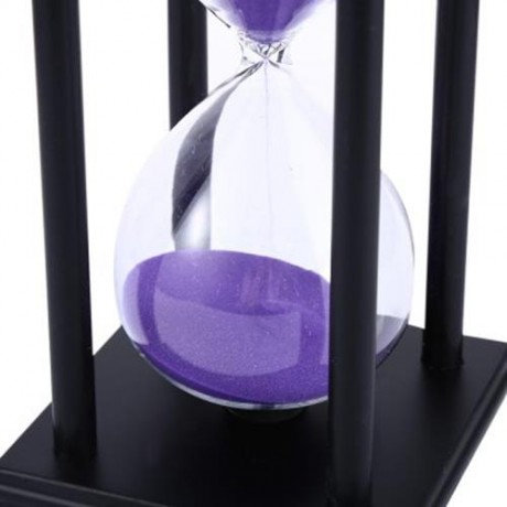 HOURGLASS SAND TIMER 60 MINUTES WOOD SAND TIMER FOR KITCHEN OFFICE SCHOOL DECORATIVE USE (