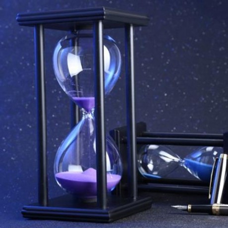 HOURGLASS SAND TIMER 60 MINUTES WOOD SAND TIMER FOR KITCHEN OFFICE SCHOOL DECORATIVE USE (