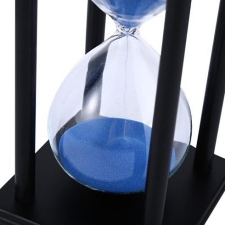 HOURGLASS SAND TIMER 60 MINUTES WOOD SAND TIMER FOR KITCHEN OFFICE SCHOOL DECORATIVE USE (