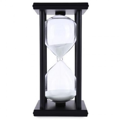 HOURGLASS SAND TIMER 60 MINUTES WOOD SAND TIMER FOR KITCHEN OFFICE SCHOOL DECORATIVE USE (