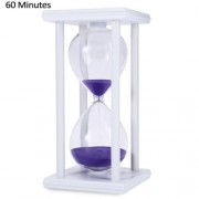 HOURGLASS SAND TIMER 60 MINUTES WOOD SAND TIMER FOR KITCHEN OFFICE SCHOOL DECORATIVE USE (