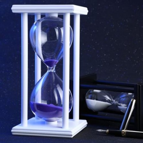 HOURGLASS SAND TIMER 60 MINUTES WOOD SAND TIMER FOR KITCHEN OFFICE SCHOOL DECORATIVE USE (
