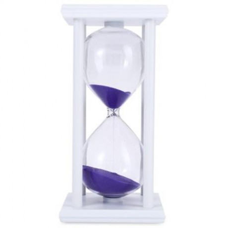 HOURGLASS SAND TIMER 60 MINUTES WOOD SAND TIMER FOR KITCHEN OFFICE SCHOOL DECORATIVE USE (