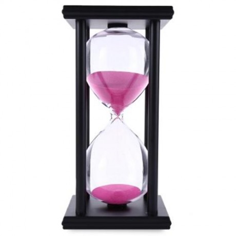HOURGLASS SAND TIMER 45 MINUTES WOOD SAND TIMER FOR KITCHEN OFFICE SCHOOL DECORATIVE USE (
