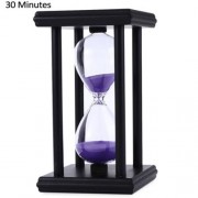 HOURGLASS SAND TIMER 30 MINUTES WOOD SAND TIMER FOR KITCHEN OFFICE SCHOOL DECORATIVE USE (