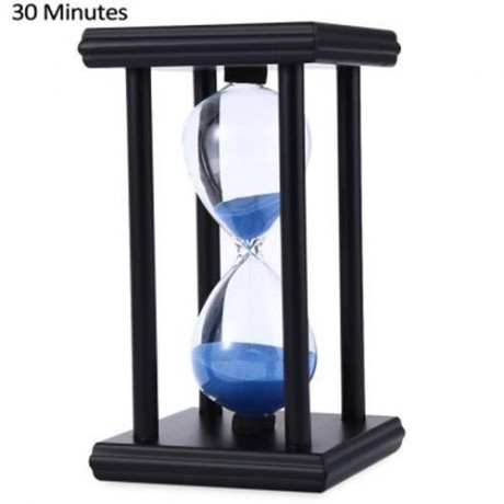 HOURGLASS SAND TIMER 30 MINUTES WOOD SAND TIMER FOR KITCHEN OFFICE SCHOOL DECORATIVE USE (