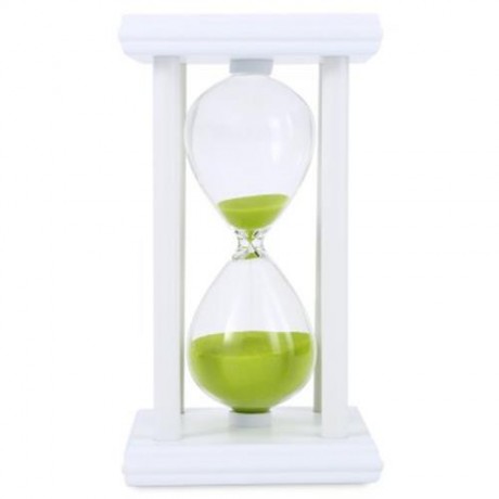 HOURGLASS SAND TIMER 30 MINUTES WOOD SAND TIMER FOR KITCHEN OFFICE SCHOOL DECORATIVE USE (