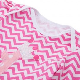 4PCS STYLISH JEWEL NECK LONG SLEEVE COTTON GAUZE BABY GIRLS ROMPER DRESS HEADBAND FOOT COV
