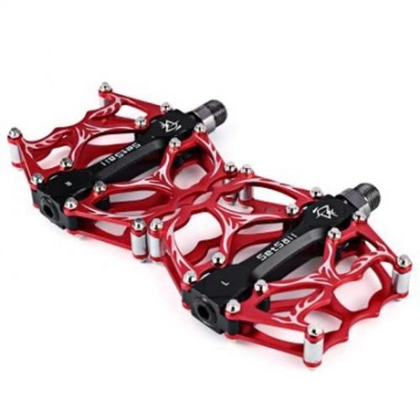 2 PCS SETSAIL 013 MOUNTAIN BIKE PEDALS SUITABLE FOR FIXED GEAR BICYCLE (RED)