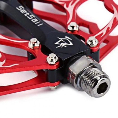 2 PCS SETSAIL 013 MOUNTAIN BIKE PEDALS SUITABLE FOR FIXED GEAR BICYCLE (RED)