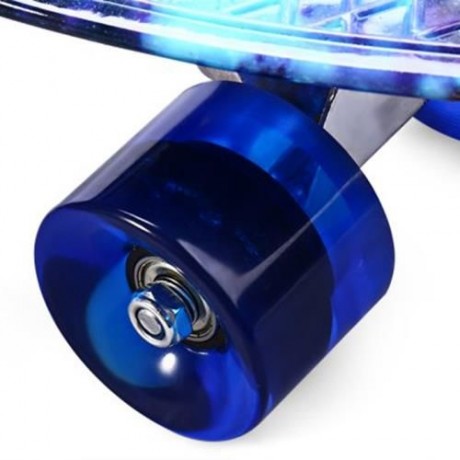 CL-94 22 INCH BLUE STARRY SKY PATTERN RETRO SKATEBOARD LONGBOARD MINI CRUISER (COLORMIX)