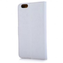 MAGNETIC SNAP FLIP LEATHER STAND COVER WALLET CASE FOR IPHONE 6 PLUS / 6S PLUS (WHITE)