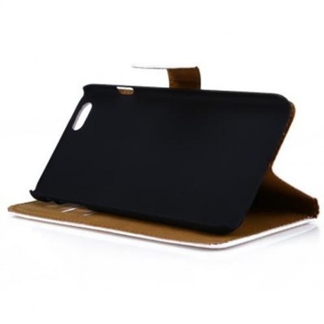 MAGNETIC SNAP FLIP LEATHER STAND COVER WALLET CASE FOR IPHONE 6 PLUS / 6S PLUS (WHITE)