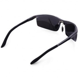 MEN POLARIZED SPORTS UV400 SUNGLASSES FOR DRIVING FISHING (GUN GREY AND SILVER)