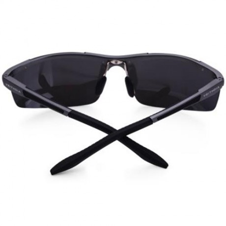 MEN POLARIZED SPORTS UV400 SUNGLASSES FOR DRIVING FISHING (GUN GREY AND SILVER)
