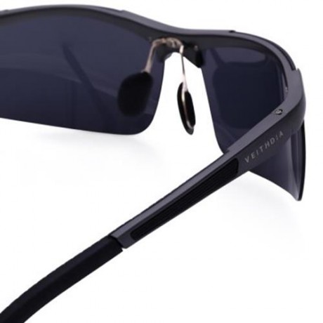 MEN POLARIZED SPORTS UV400 SUNGLASSES FOR DRIVING FISHING (GUN GREY AND SILVER)