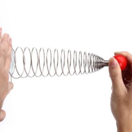 STAINLESS STEEL WALNNUT CRACKER WITH SPRING NUT OPENER TOOL (RED)