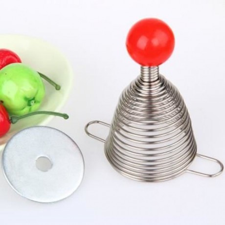 STAINLESS STEEL WALNNUT CRACKER WITH SPRING NUT OPENER TOOL (RED)