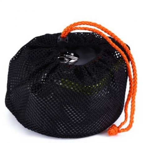 ALUMINUM 1.2L CAMPING HOME KETTLE COFFEE POT WITH MESH BAG (GRAY)