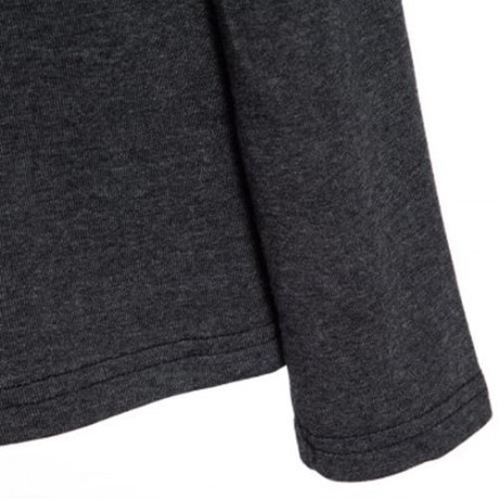 HAN EDITION ROUND COLLAR LONG SLEEVE SOLID COLOR CHILD UNISEX T-SHIRT (BLACK GREY)