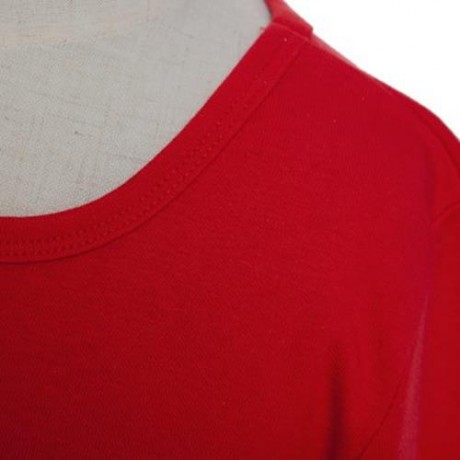 HAN EDITION ROUND COLLAR LONG SLEEVE SOLID COLOR CHILD UNISEX T-SHIRT (RED)
