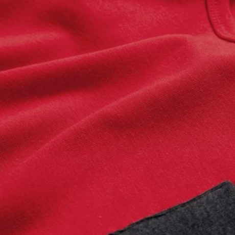 HAN EDITION ROUND COLLAR LONG SLEEVE SOLID COLOR CHILD UNISEX T-SHIRT (RED)
