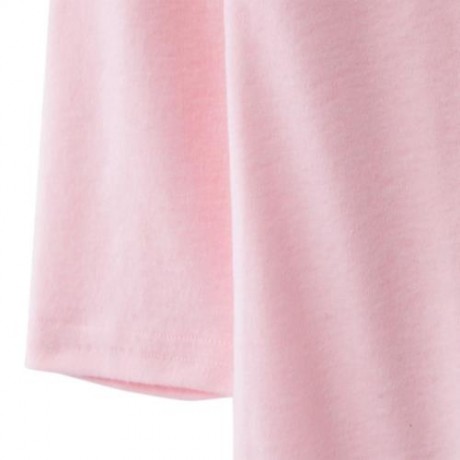 3PCS TRENDY ROUND COLLAR FULL SLEEVE HEART APPLIQUE GIRLS TWINSET WITH HEADBAND (PINK)