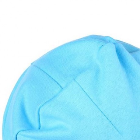 HAN EDITION PURE COLOR COTTON BEANIE HAT FOR BABIES (AZURE)
