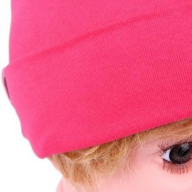 HAN EDITION PURE COLOR COTTON BEANIE HAT FOR BABIES (ROSE)