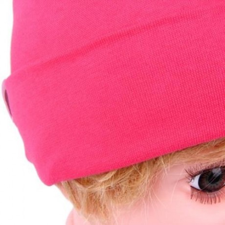 HAN EDITION PURE COLOR COTTON BEANIE HAT FOR BABIES (ROSE)