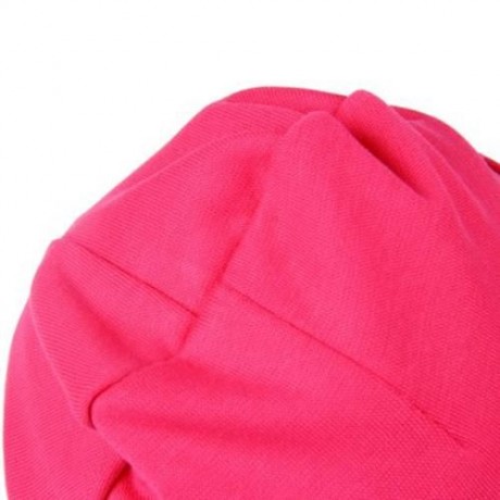 HAN EDITION PURE COLOR COTTON BEANIE HAT FOR BABIES (ROSE)
