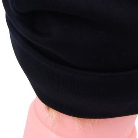 HAN EDITION PURE COLOR COTTON BEANIE HAT FOR BABIES (BLACK)