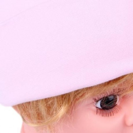 HAN EDITION PURE COLOR COTTON BEANIE HAT FOR BABIES (PINK)
