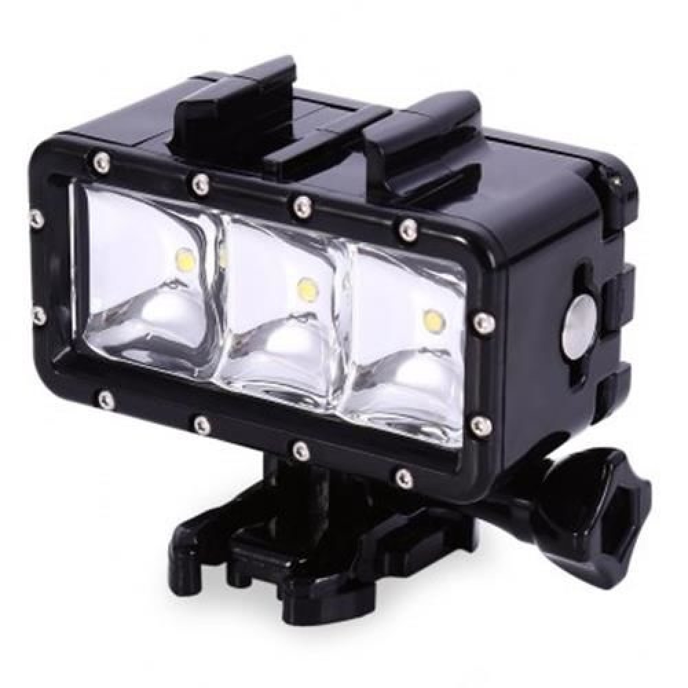 2.8W 300LM WATERPROOF LED FLASH LIGHT STROBE LAMP (BLACK)