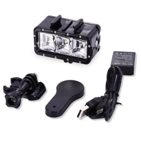 2.8W 300LM WATERPROOF LED FLASH LIGHT STROBE LAMP (BLACK)