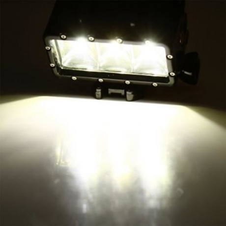 2.8W 300LM WATERPROOF LED FLASH LIGHT STROBE LAMP (BLACK)