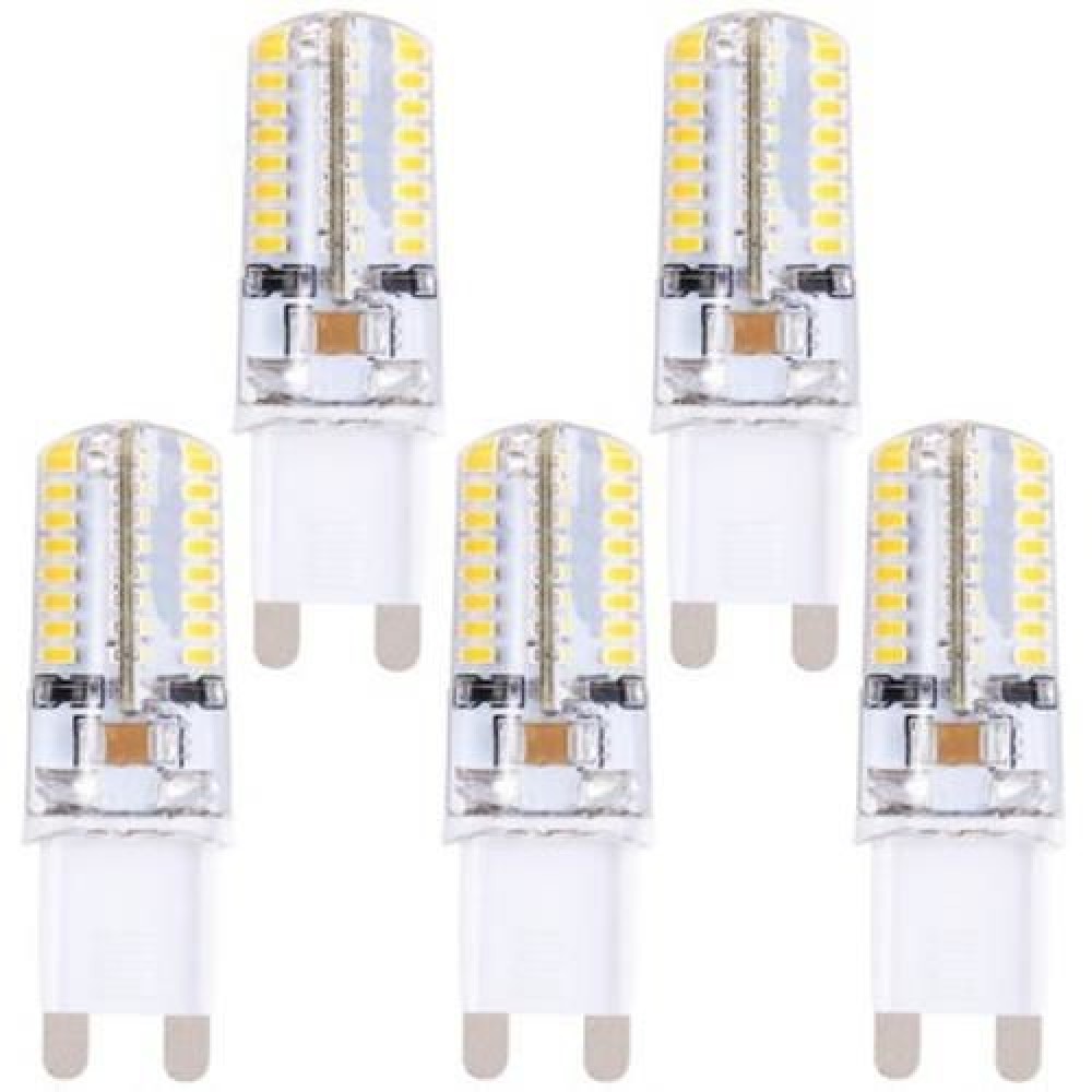 5PCS G9 3W SMD 3014 64 LED CORN LIGHT NON-POLAR SILICON BULB LAMPS (WARM WHITE LIGHT)