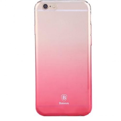 BASEUS ULTRATHIN SLIM CLEAR GRADIENT HARD PROTECTIVE SHELL FOR IPHONE 6 / 6S (PINK)